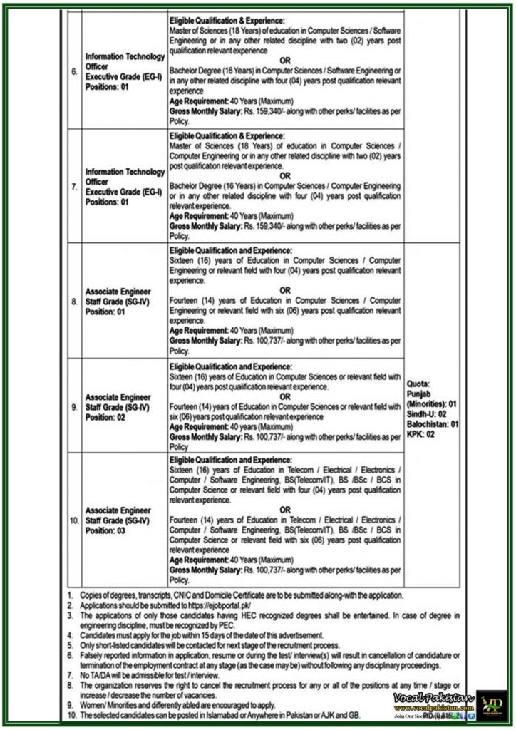 Pakistan Telecommunication Authority (PTA) Announces Multiple Technical & Engineering Posts–Latest Federal Government Jobs