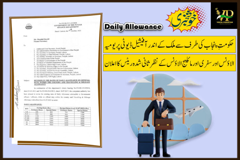 Revision In The Rates Of Daily Allowance On Official duty Within The Country And Travelling & Mileage Allowance