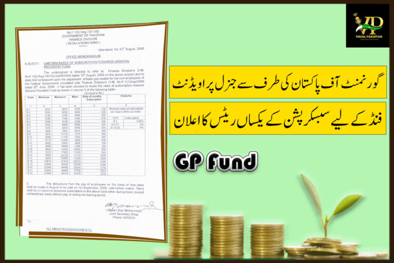 Uniform Rates Of Subscription Towards General Provident Fund