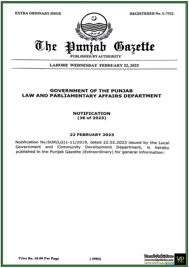 Governor Punjab Holds Key Local Government Notification In Abeyance Until New Government Takes Office