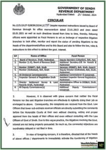 Directive for Strengthening Litigation Branches in Revenue Offices – Notification