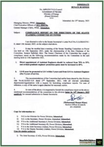 Deadline Alert Ministry of Energy Directs Compliance with Senate Power Sector Recommendations-Notification