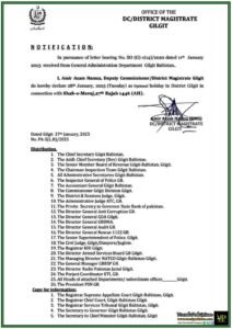 Deputy Commissioner Gilgit Announces Optional Holiday for Shab-e-Meraj–Notification