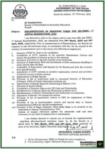 Government of Punjab Issues Important Instructions for SSCHSSC Exams 2025–Complete Details Inside