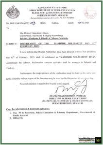 Kashmir Solidarity Day 2025 Debates & Activities Mandated in Sindh Schools–Read Notification