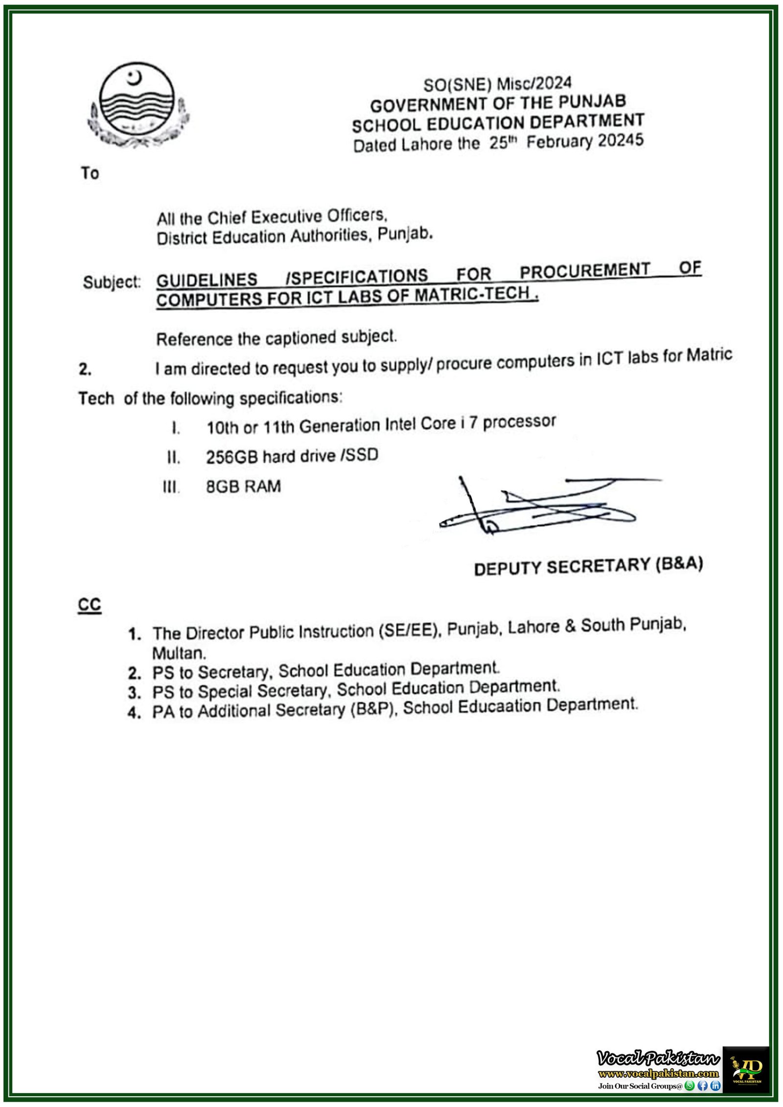 ramadan timing notification 2025 lahore