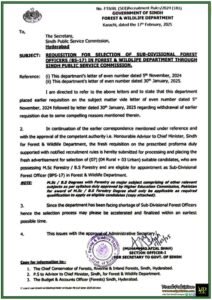 Sindh Government Announces Recruitment of Sub-Divisional Forest Officers (BS-17)–Notification