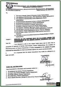 Khyber Pakhtunkhwa Government Exempts NOC Requirement for Minority Quota Jobs–Official Notification Issued
