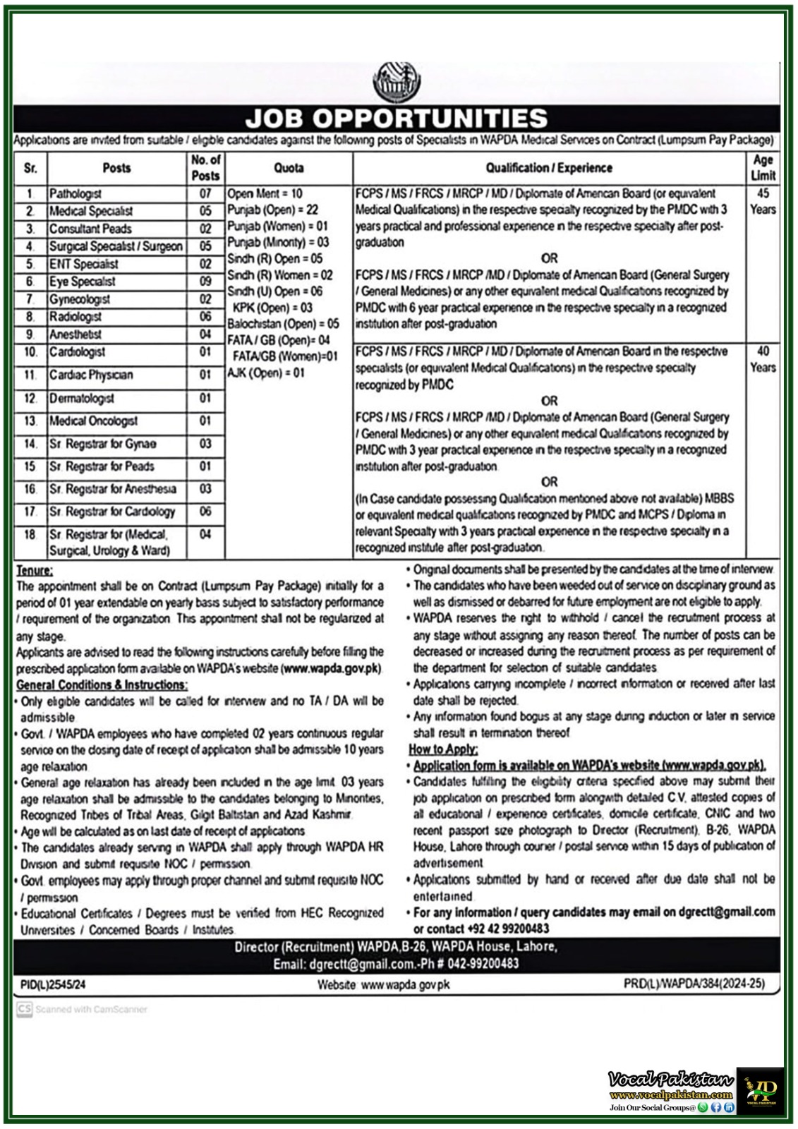 News 10 Latest WAPDA Medical Services Job Openings–Apply Now