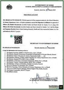 Sindh Government Approves New Sindhi & Urdu Storybooks for Grades 3-5–Official Notification