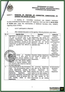 Sindh Government Issues Official Notification on APCA Demands–Key Decisions Announced