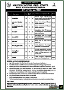Ministry of National Health Services Jobs 2025–Apply Online for Storekeeper, Driver & More Government Jobs
